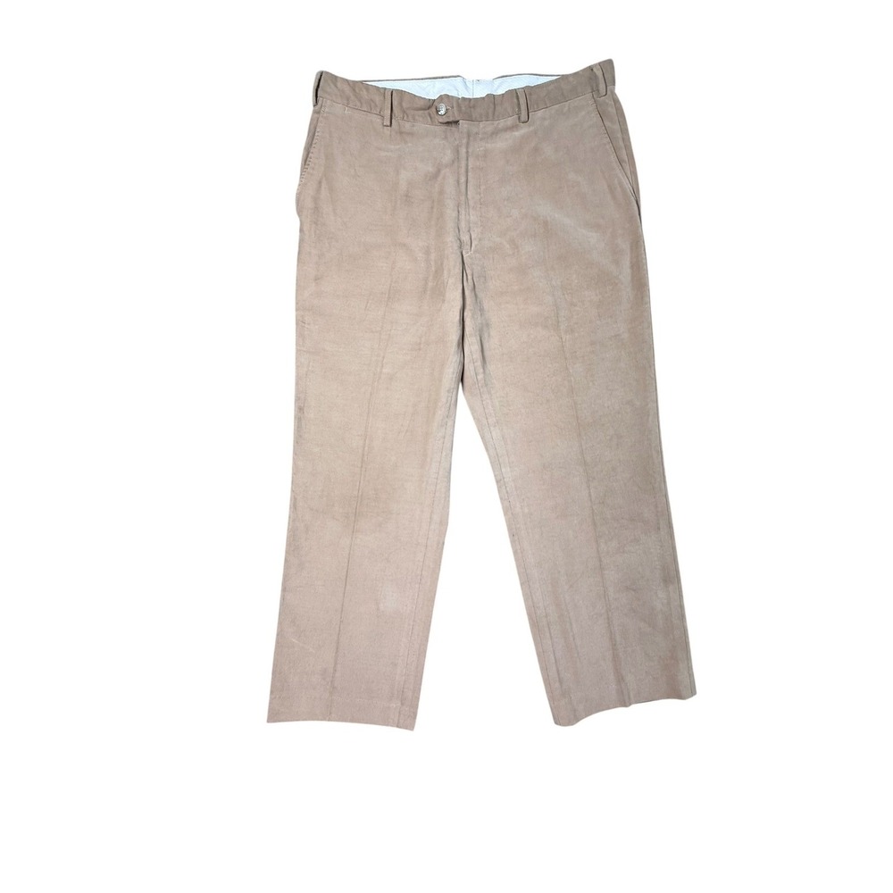 Scott Barber Mens Tan Corduroy Pants Straight Leg Made in Italy Size 40